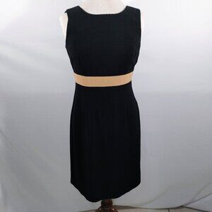 Danny & Nicole Black & Tan Colorblock Sheath Dress | Size 5–6